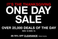 Macy’s 1-Day Thanksgiving Sales Event Today!