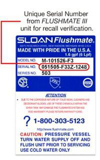 Flushmate-III-serial-number-location