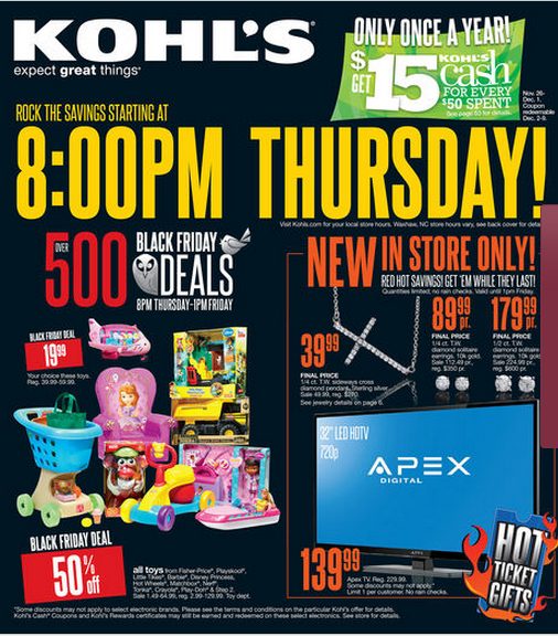 Kohl's Black Friday Ad 2013