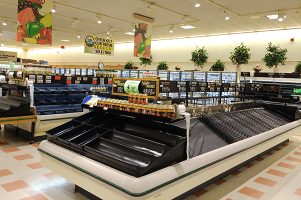 Market Basket Empty Produce Aisles