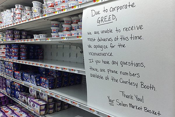 Market Basket Protest Store Sign