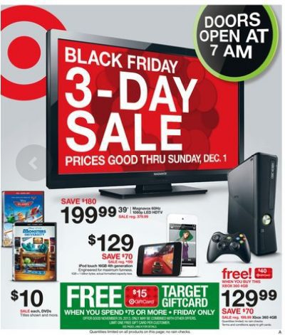 Target Black Friday Deals Canada 2013