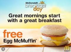 McDonalds Arizona U.S - Free Breakfast for kids