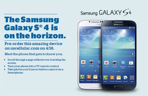 Galaxy S4 pre-orders at U.S Cellular