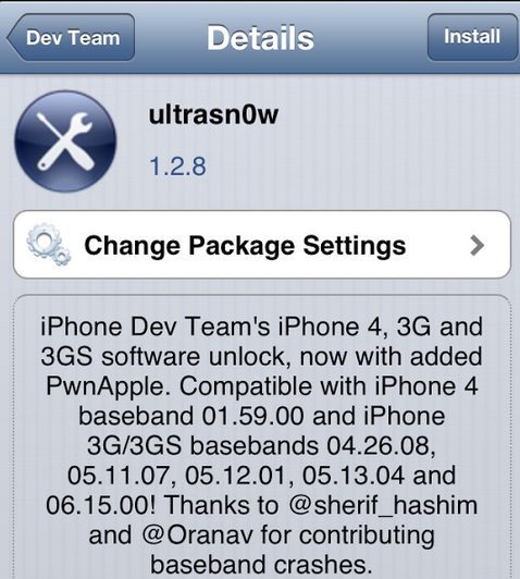 ultrasn0w 1.2.8 released for older basebands
