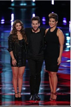 : THE VOICE -- "Live Show" Episode 518B -- Pictured: (l-r) Jacquie Lee, Will Champlin, Tessanne Chin -- (Photo by: Tyler Golden/NBC)