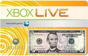 Sbox Live points with money attached to it
